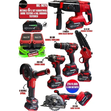 Retools 6'lı Set Daire Testere & Dal Budama