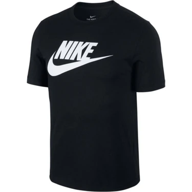 Nike M Nsw Tee Icon Futura Erkek Siyah T-shirt Şık Tasarım ve Rahat Kesim ile Günlük Kullanım İçin