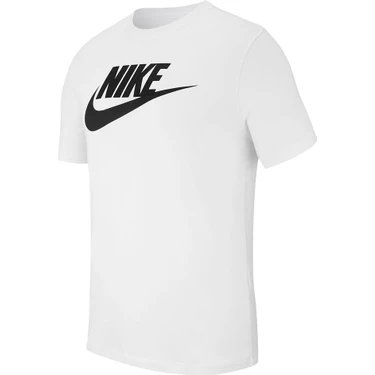 Nike Sportswear Icon Futura Tshirt Erkek Beyaz Renkli Rahat Kesim Günlük Kullanım