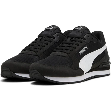 Erkekler İçin Puma St Runner V4 Mesh Siyah Sneaker Yürüyüş Ayakkabısı Hafif ve Esnek