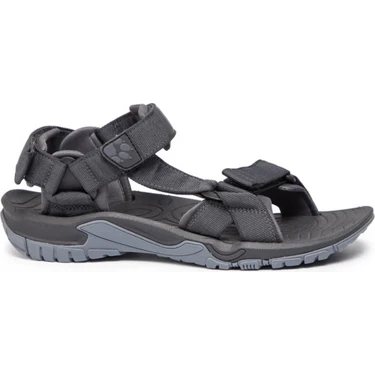 Jack Wolfskin Lakewood Ride Erkek Sandalet Açık Parmak Tasarımı ile Siyah Renk Bantlı