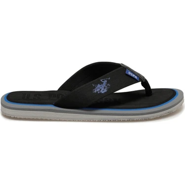 Siyah U.S. Polo Assn.  100250333 Vıtus Unisex Parmak Arası Terlik 43 Numara Düz Taban Hafif ve