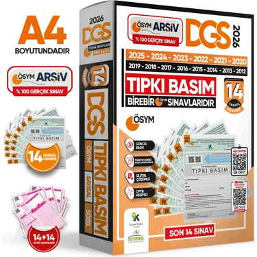 Karakutu Yayınları 2026 DGS Çıkmış Soru Tıpkı Basım ÖSYM TAM Kitapçık SAY-SÖZ-TM 14lü Deneme D.