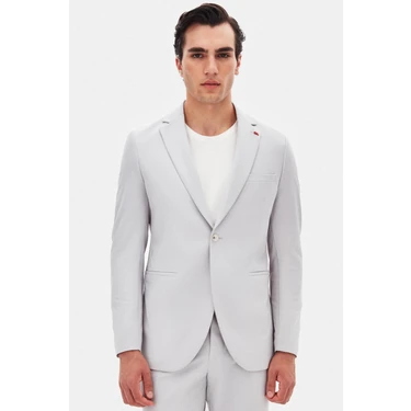 Twn Slim Fit Gri Düz Takim Elbise
