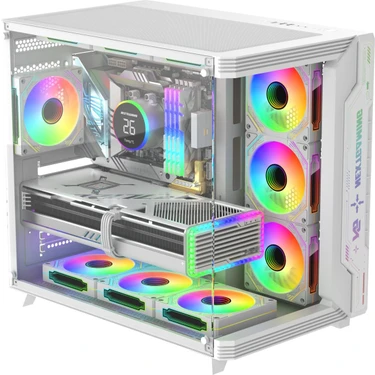 Next Gaming Sirius White Argb Panel 7x Fan Kumanda ve Kontrolcü Atx Boş Bilgisayar Kasası