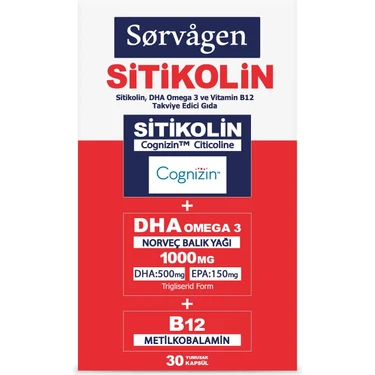 Sorvagen Sitikolin Omega 3 İçeren Takviye Edici Gıda 30