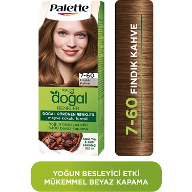 Palette Kalıcı Doğal Renkler 7-60 Fındık Kahve Goji Berry Özü Saç
