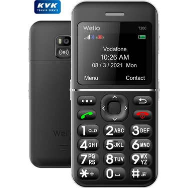 Wkey T200 Tuşlu Cep Telefonu Kameralı Asker Telefonu Yaşlı Cep Telefonu (Kvk