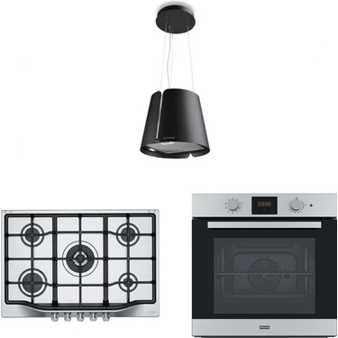 Franke Beat Bk Matt F45 Ada Davlumbaz Fhtl 755 4g Tc Xs C Ocak Fsl 86 H Xs Fırın Siyah-Inox