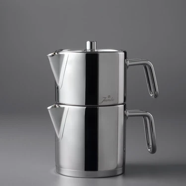 Jumbo Metalix Midi Paslanmaz Çelik 1,2 Litre Gümüş Çaydanlık Düşme Önleyici