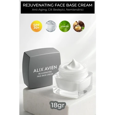 Alix Avien Rejuvenating Face Base Cream - Çok Amaçlı Gençleştirici Makyaj Bazı Kremi Spf