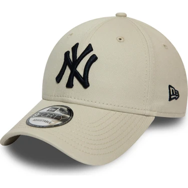 New Era New York Yankees Krem Şapka, %100 Pamuk, Ayarlanabilir ve Takım