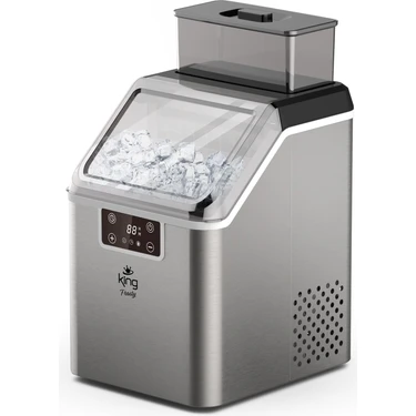 King Frosty 25KG Buz Kapasiteli Pet Şişe Takılabilir Büyük Hazneli Buz Yapma Makinesi