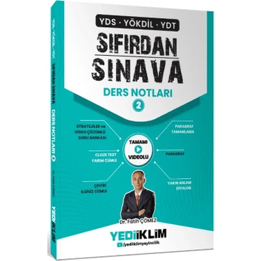 Yediiklim Yayınları Yediiklim YDS YÖKDİL YDT Sıfırdan Sınava Ders Notları 2. Kitap