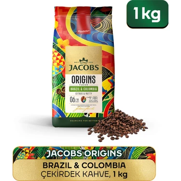 Jacobs Origins Brazil & Colombia Çekirdek Kahve 1