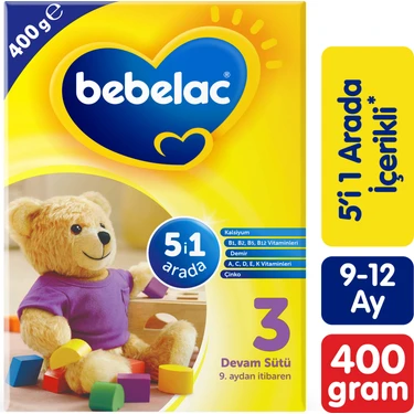Bebelac 3 Devam Sütü 9-12 Ay 400
