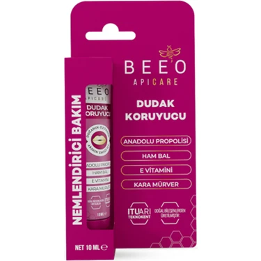 BEE'O Beeo Dudak Koruyucu Nemlendirici Bakım K.Mürver 10