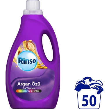Rinso Sıvı Çamaşır Deterjanı Komple Bakım Serisi Argan Özü Renkliler ve Siyahlar Için 2.5