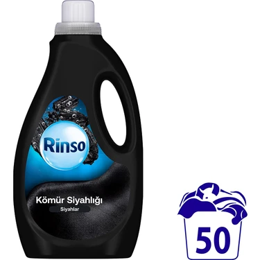 Rinso Sıvı Çamaşır Deterjanı Komple Bakım Serisi Kömür Siyahlığı Siyahlar 2.5