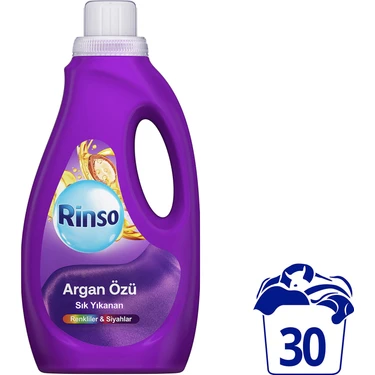 Rinso Sıvı Çamaşır Deterjanı Komple Bakım Serisi Argan Özü Renkliler ve Siyahlar Için 1.5
