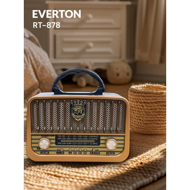 Everton RT-878 Usb/bt/fm Nostajik Radyo + Fenerli Müzik
