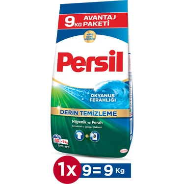 Persil Toz Çamaşır Deterjanı Okyanus Ferahlığı 9kg (60