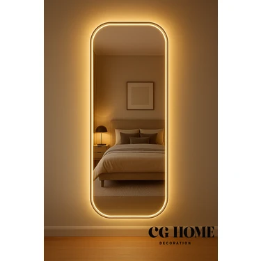 Cg Home Lara Model, Ledli Ayna, Ledli Boy Aynası, Konsol Aynası, Duvar Aynası, Holl Aynası, LED