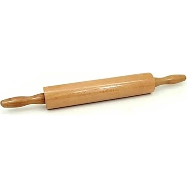 Lüx Dönerli Hamur Açma Yufka Oklavası 48CM Büyük Boy -Ahşap
