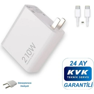 Xiaomi 210W (Watt) Turbo Hızlı Şarj Aleti Adaptörü Kablo Seti %100 Orıjinal ( Kvk Teknik Servis