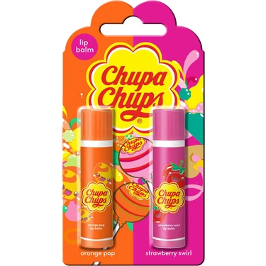 Chupa Chups Dudak Lip Balm 2li Çilek ve Portakal 300ML Çilek Fiyatı