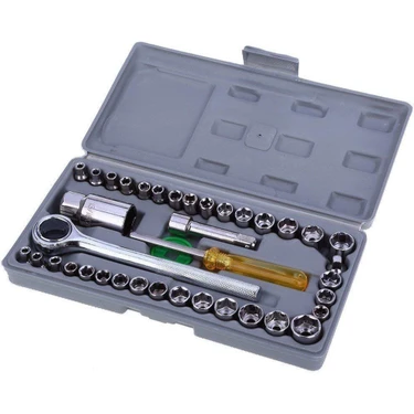 40 Parça  Lokma Takimi Plastik Kutulu Combination Socket Wrench