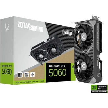 Zotac Geforce Rtx 5060 Gamıng Twın Edge 8gb Gddr7 128BIT Dlss 4 Ekran
