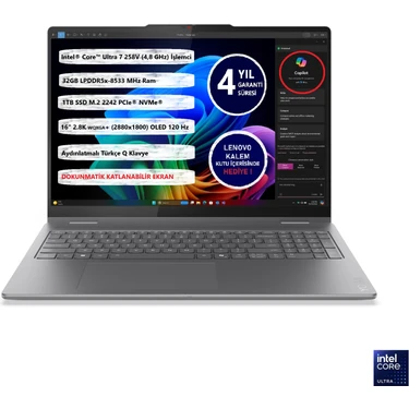Lenovo Yoga 7 2-In-1 16ILL10 Intel® Core™ Ultra 7 258V 32GB Ram 1tb SSD 16" Touch Freedos