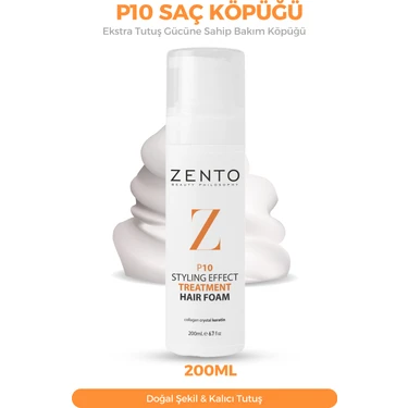 Zento Saç Bakımı P10 Köpük 200 ml Çevre Dostu Besleyici Etkili Saç Bakım