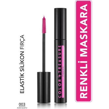 Color Treasure Hacim Veren & Yüksek Pigmentli Renkli Maskara(003 Rose Quartz)