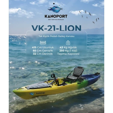 Kanoport Vk-21 Lion Tek Kişilik Balıkçı Kanosu Fiyatı