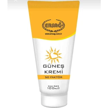 Ersağ 50 Faktörlü Güneş Kremi 100 ml Hassas Ciltler İçin Yüksek Koruma Sağlayan