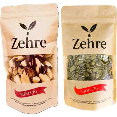 Zehre 250 gr Çiğ Kabak Çekirdeği Içi + 100 gr Brezilya
