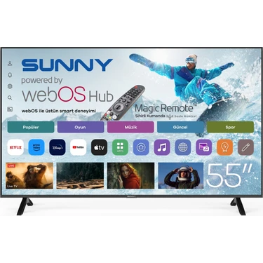 Sunny  SN55FMN252 55" 139 Ekran Uydu Alıcılı 4K Ultra HD Smart webOS LED