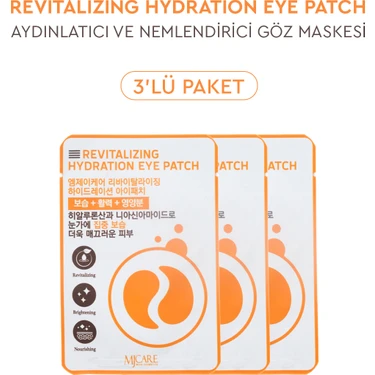 Mjcare Revitalizing Hydration Eye Patch - Aydınlatmaya Yardımcı ve Nemlendirici Göz Maskesi