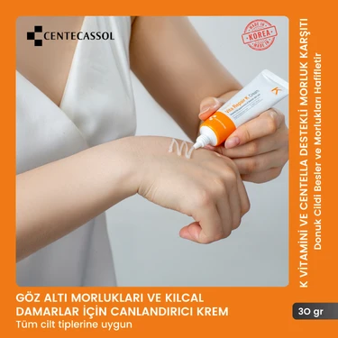 Centecassol K Vitaminli Krem - Cilt ve Göz Altı Morlukları ile Kılcal Damar Problemleri İçin