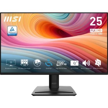MSI 24.5" PRO MP252 E2 1920x1080 (FHD) 16:9 FLAT IPS 120HZ 1MS ADAPTIVE-SYNC