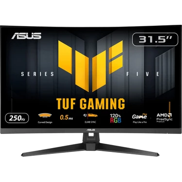 ASUS TUF Gaming VG32VQM5B 31.5" 250Hz 0.5ms HDMI DP AdaptiveSync FreeSync Premium FHD Fast VA