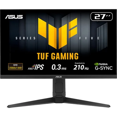 Asus Tuf Gamıng VG27AQL5A 27 Fast IPS 2560X1440 0.3ms 210Hz 350CD Dp HDMI USB Hoparlör Vesa 3yıl