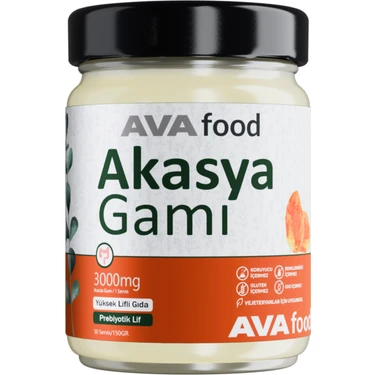 Akasya Gamı Prebiyotik Lif Kaynağı Saf Temiz Içerik 150 Gram Ava Vitamin