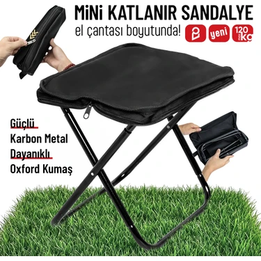 Enkado Ultra Hafif El Çantası Boyutunda Katlanır Kamp Sandalyesi Portatif Taşınabilir Piknik