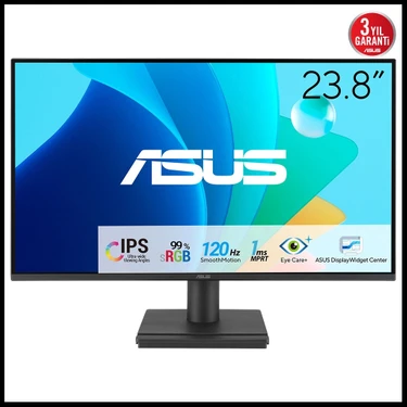 Asus VA249HG 23,8" 1ms, 120hz, Full Hd, Hdmı, Vga, IPS Led, Çerçevesiz Tasarım, Düşük Mavi Işık,