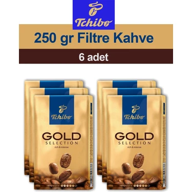 Tchibo Gold Selection Öğütülmüş Filtre Kahve 6 x 250