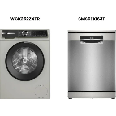 Bosch Ikılı Set  WGK252ZXTR 10 kg Çamasır SMS6EKI63T