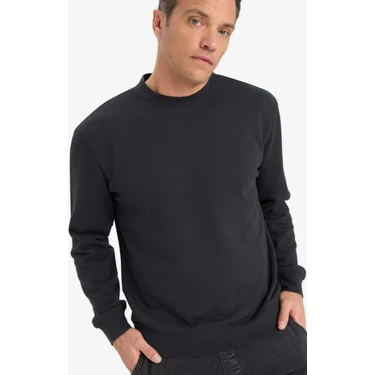 DeFacto %100 Pamuk Basic Sweatshirt